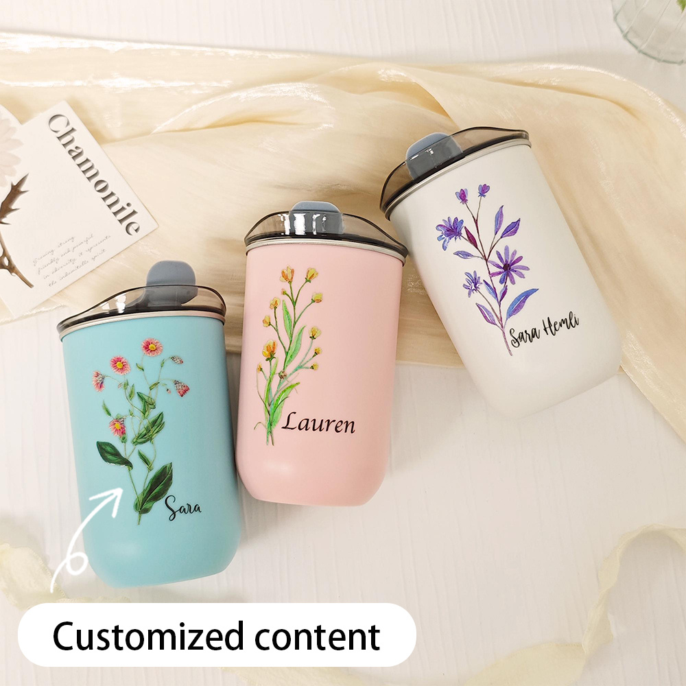Coffee Tea Name - كوب سفر من الفولاذ المقاوم للصدأ