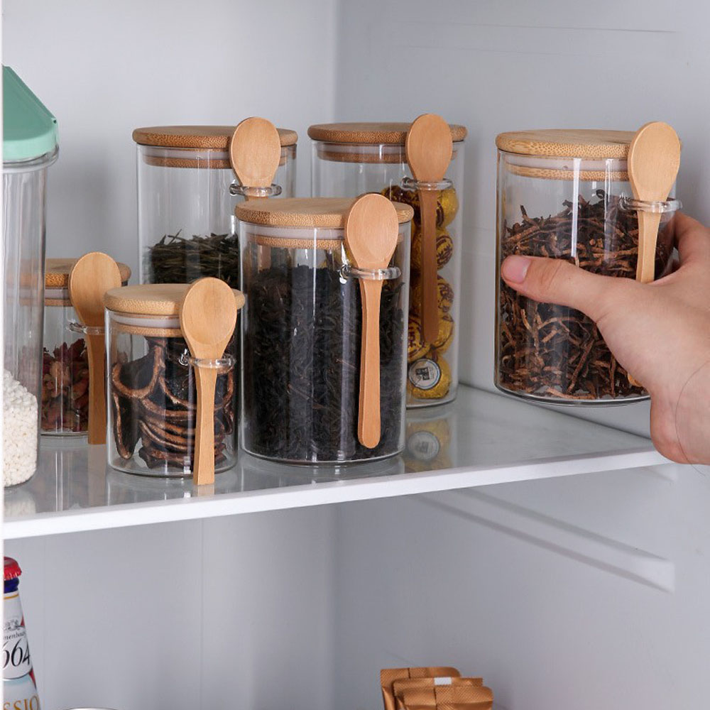 Coffee Tea Sugar Canisters - حاويات بلاستيكية محكمة الإغلاق لتخزين الطعام
