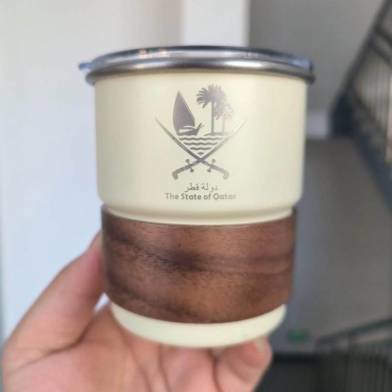 Coffee Tea Name - كوب من الفولاذ المقاوم للصدأ بشعار