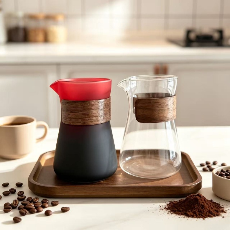 Coffee Tea Decanter - 1/2 قطعة إبريق قهوة زجاجي مع