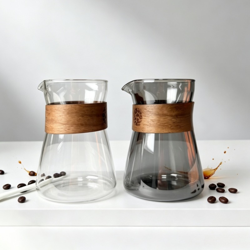 Coffee Tea Decanter - 1/2 قطعة إبريق قهوة زجاجي مع
