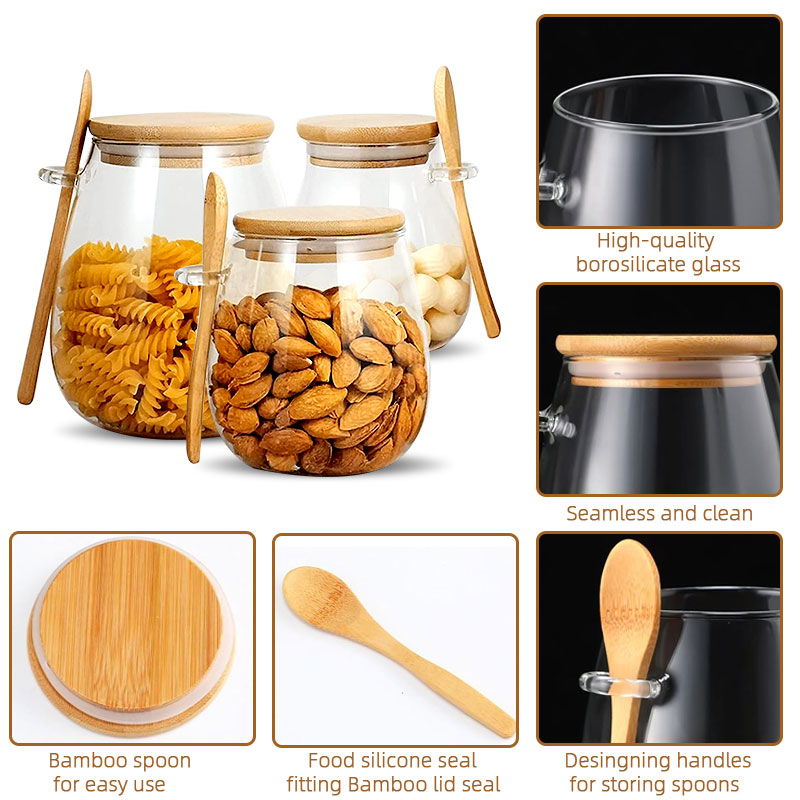 برطمان زجاجي بملعقة وغطاء ، بر - مراجعة Coffee Tea Sugar Canisters وسعره