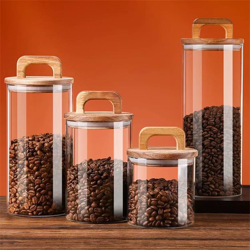 جرة زجاجية شفافة مع غطاء من ال - مراجعة Coffee Tea Sugar Canisters وسعره