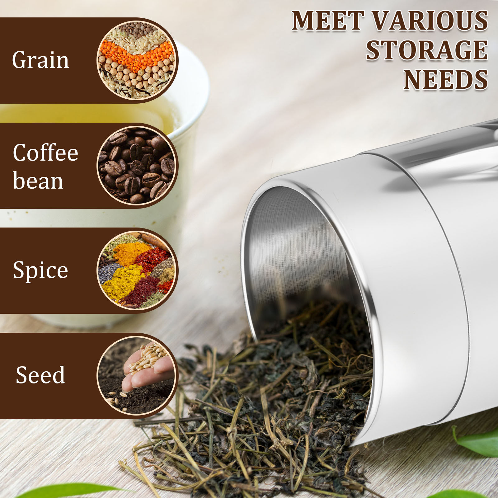 الفولاذ المقاوم للصدأ أوراق ال - مراجعة Coffee Tea Sugar Canisters وسعره