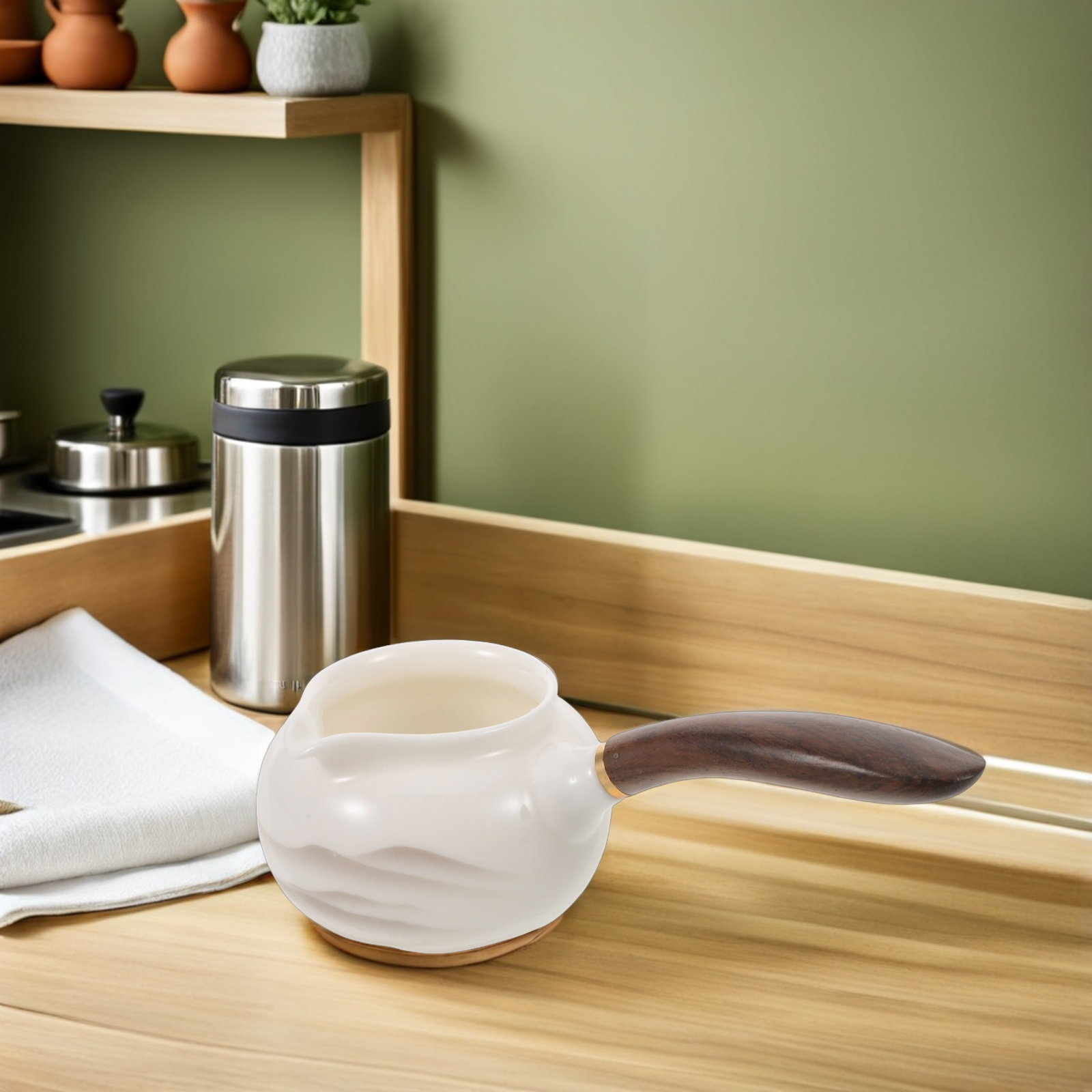 إبريق شاي من البورسلين بمقبض خ - مراجعة Coffee Tea Decanter وسعره